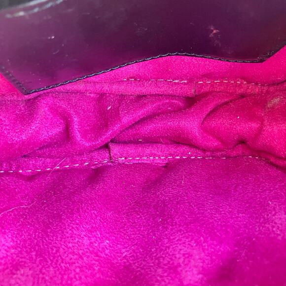 Brighton Mini Purse Handbag Black Quilted Leather Chain Zipper Preppy Minimalist - Picture 11 of 13